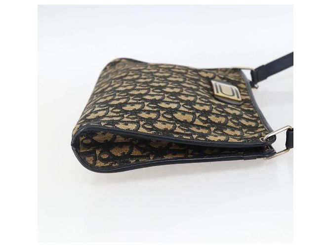 Mini borsa a rullo in tela obliqua Trotter Christian Dior blu Auth fm5123 D'oro Blu navy - vista 4