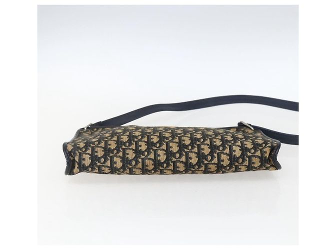 Mini borsa a rullo in tela obliqua Trotter Christian Dior blu Auth fm5123 D'oro Blu navy - vista 5
