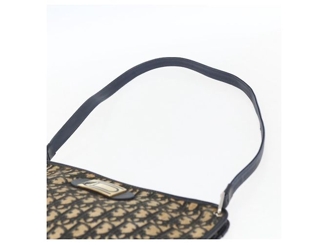 Mini borsa a rullo in tela obliqua Trotter Christian Dior blu Auth fm5123 D'oro Blu navy - vista 8