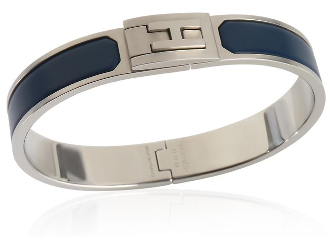 Kelly Pulseira Hermès Matte Jet em Azul Biarritz - vista 2