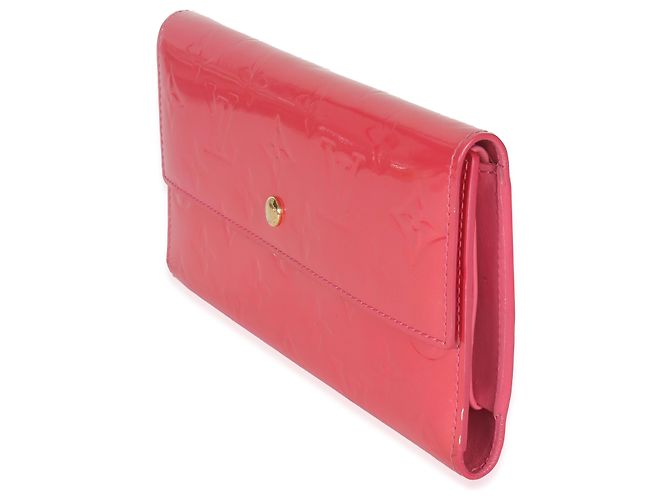 Portafoglio Sarah Monogram Vernis Rose Pop di Louis Vuitton Rosa - vista 4