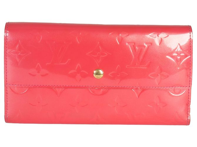 Portafoglio Sarah Monogram Vernis Rose Pop di Louis Vuitton Rosa - vista 8
