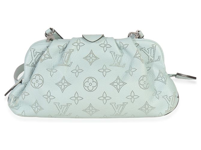 Pochette Mini Scala Monogram Mahina Verde Lagon Louis Vuitton Blu - vista 2