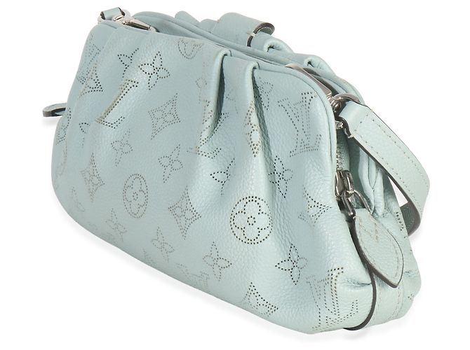 Pochette Mini Scala Monogram Mahina Verde Lagon Louis Vuitton Blu - vista 4