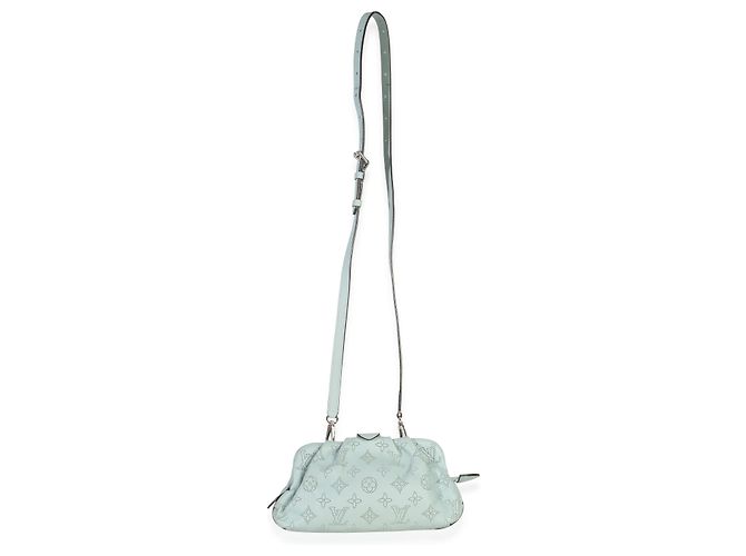 Pochette Mini Scala Monogram Mahina Verde Lagon Louis Vuitton Blu - vista 5