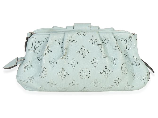 Pochette Mini Scala Monogram Mahina Verde Lagon Louis Vuitton Blu - vista 8