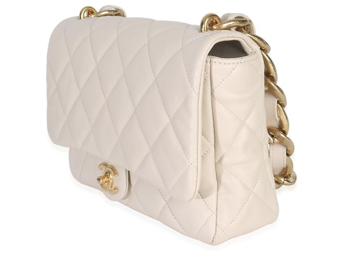 Timeless Chanel Beiger, gestepptes Lammleder, große Funky Town Umhängetasche - Ansicht 4