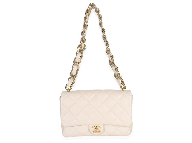 Timeless Chanel Beiger, gestepptes Lammleder, große Funky Town Umhängetasche - Ansicht 5
