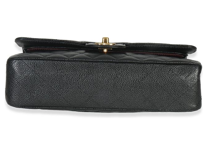 Timeless Borsa a tracolla Chanel in caviar nero trapuntato medio classico con doppio flap - vista 5