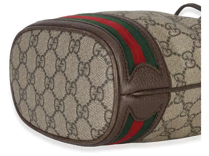 Borsa mini bucket Ophidia in tela GG Supreme beige di Gucci - vista 6