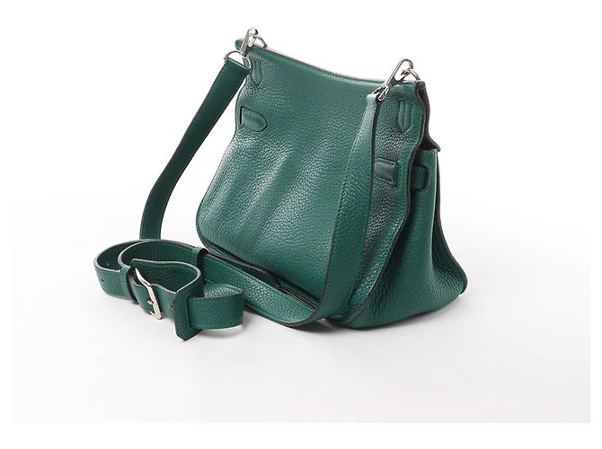 Borsa a tracolla Hermès Jypsiere 28 in Taurillon Clémence verde Q 2013 - vista 3