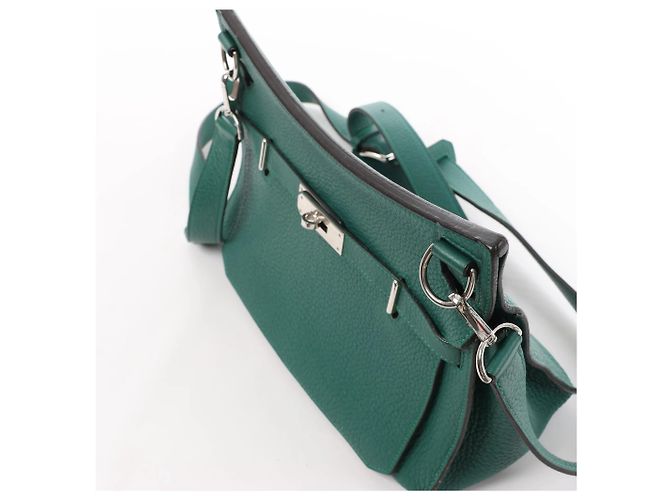 Borsa a tracolla Hermès Jypsiere 28 in Taurillon Clémence verde Q 2013 - vista 6