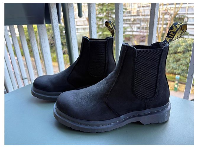 Dr. Martens Black Nubuck Chelsea Boots - view 10
