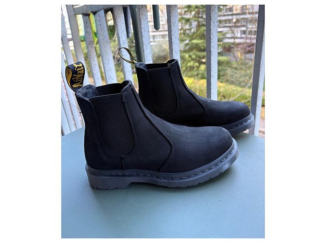 Dr. Martens Black Nubuck Chelsea Boots - view 11