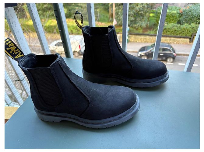 Dr. Martens Black Nubuck Chelsea Boots - view 2
