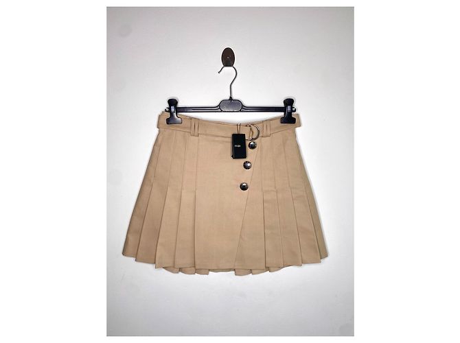 Beige plissierte Rock Maje - Ansicht 4
