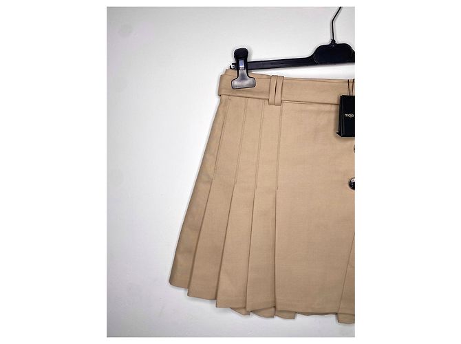 Beige plissierte Rock Maje - Ansicht 5