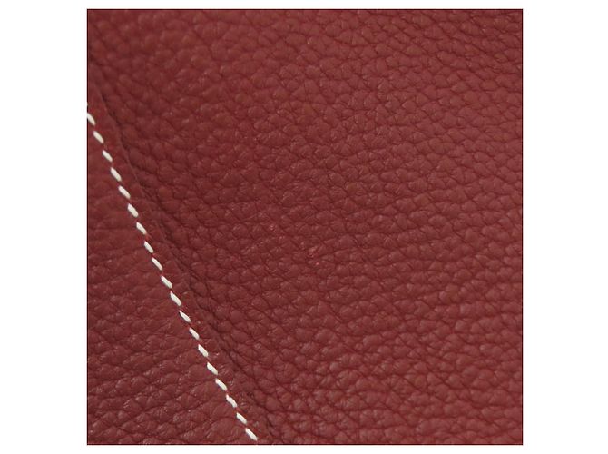 Borsa tote Hermès Garden Party PM in Negonda Bordò - vista 12