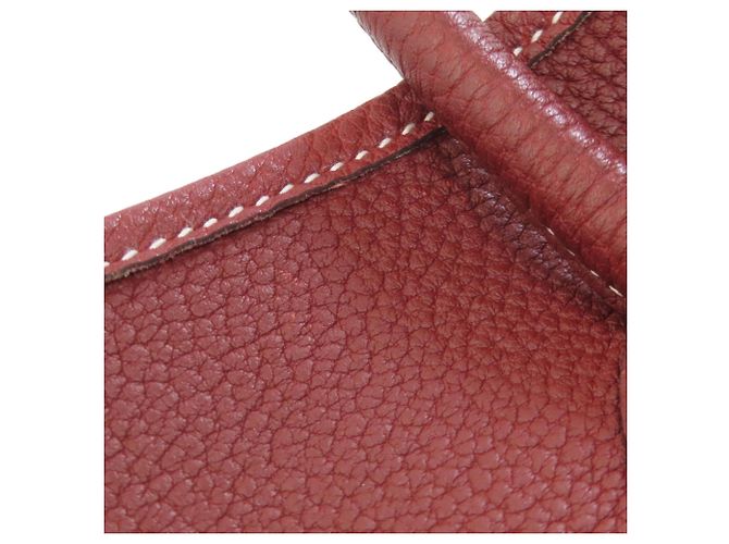 Borsa tote Hermès Garden Party PM in Negonda Bordò - vista 13