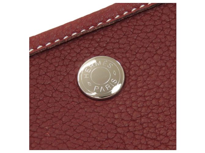 Borsa tote Hermès Garden Party PM in Negonda Bordò - vista 14