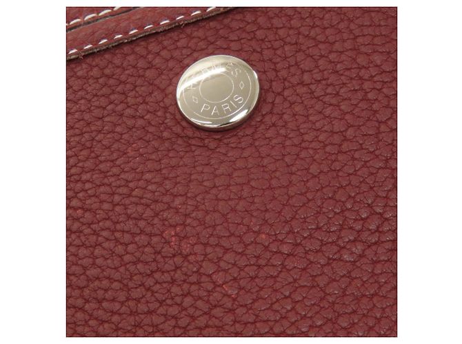 Borsa tote Hermès Garden Party PM in Negonda Bordò - vista 15