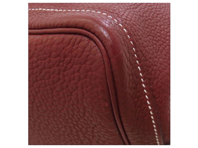 Borsa tote Hermès Garden Party PM in Negonda Bordò - vista 19