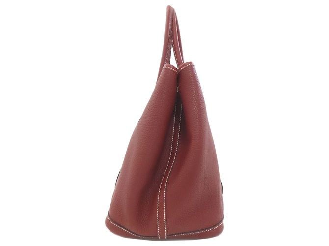 Borsa tote Hermès Garden Party PM in Negonda Bordò - vista 3