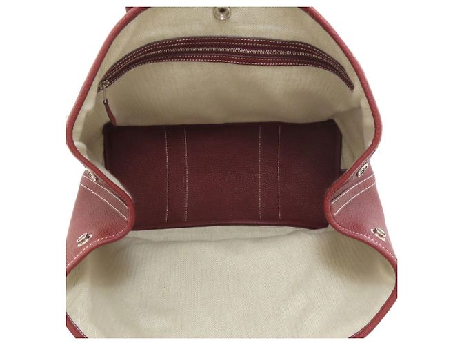 Borsa tote Hermès Garden Party PM in Negonda Bordò - vista 5