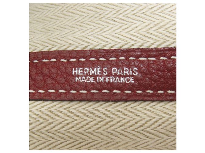 Borsa tote Hermès Garden Party PM in Negonda Bordò - vista 6