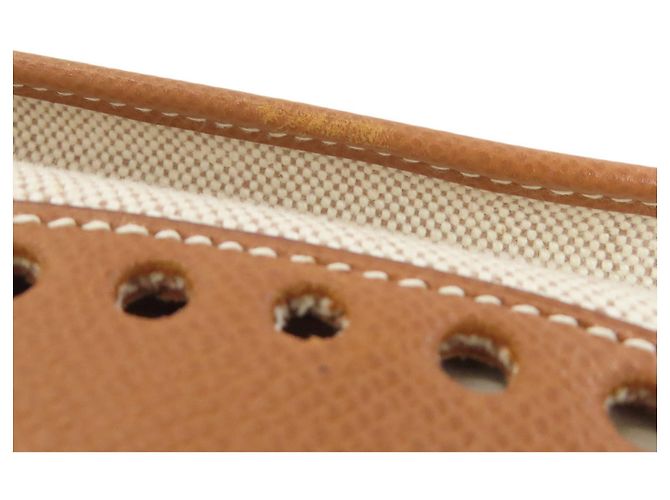 Borsa a Spalla Hermès Evelyne 1 GM in Tela Dorata D'oro - vista 15