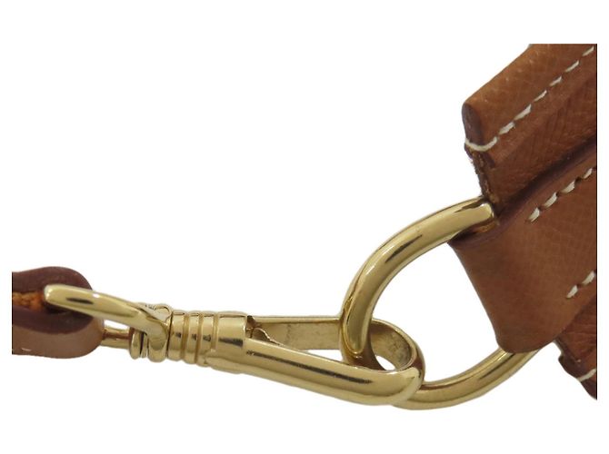 Borsa a Spalla Hermès Evelyne 1 GM in Tela Dorata D'oro - vista 16