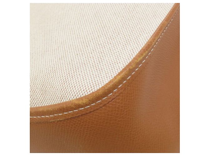 Borsa a Spalla Hermès Evelyne 1 GM in Tela Dorata D'oro - vista 20