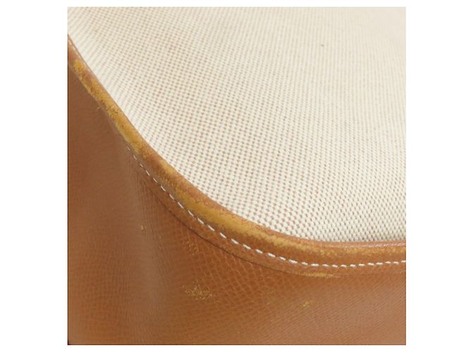 Borsa a Spalla Hermès Evelyne 1 GM in Tela Dorata D'oro - vista 21