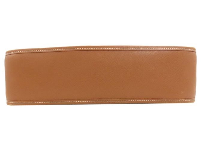Borsa a Spalla Hermès Evelyne 1 GM in Tela Dorata D'oro - vista 4