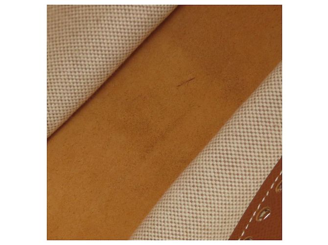 Borsa a Spalla Hermès Evelyne 1 GM in Tela Dorata D'oro - vista 8