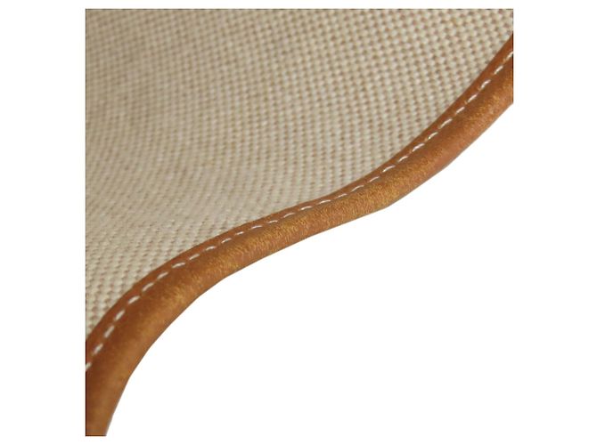 Borsa a Spalla Hermès Evelyne 1 GM in Tela Dorata D'oro - vista 9