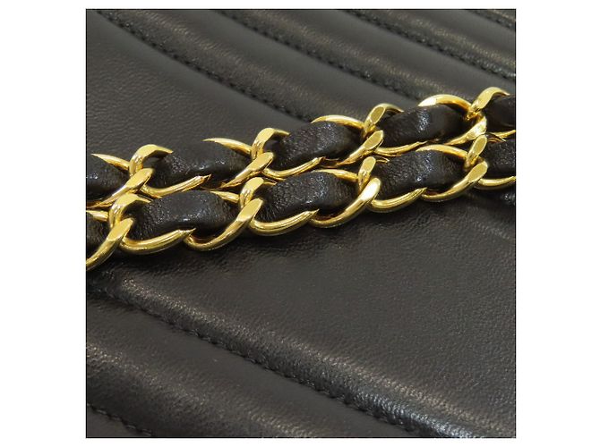 Chanel Mademoiselle Schultertasche mit Kette Schwarz - Ansicht 19