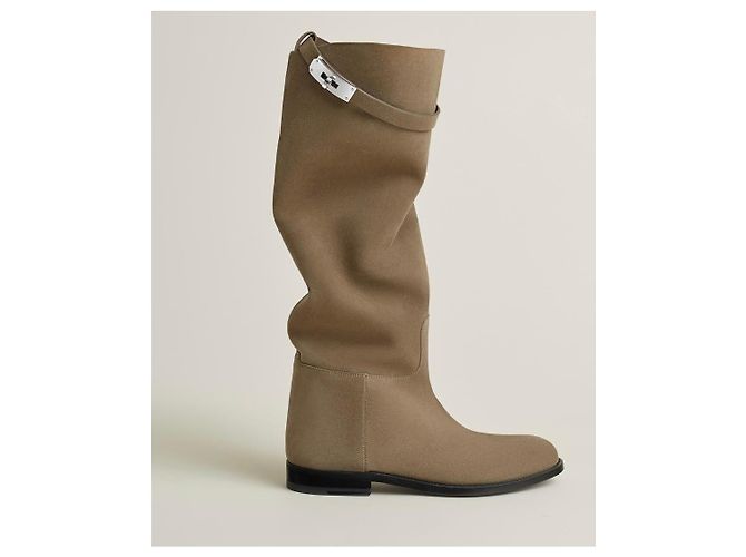 Botas Jumping de ante beige Hermès - vista 2
