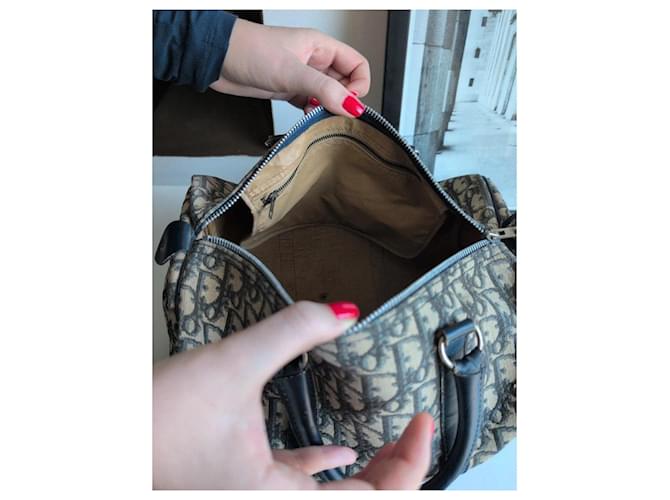 Borsa da Bowling Dior Monogram Marrone Blu scuro - vista 14