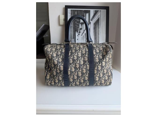 Borsa da Bowling Dior Monogram Marrone Blu scuro - vista 2