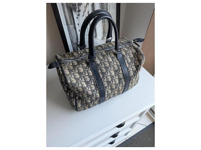 Borsa da Bowling Dior Monogram Marrone Blu scuro - vista 3