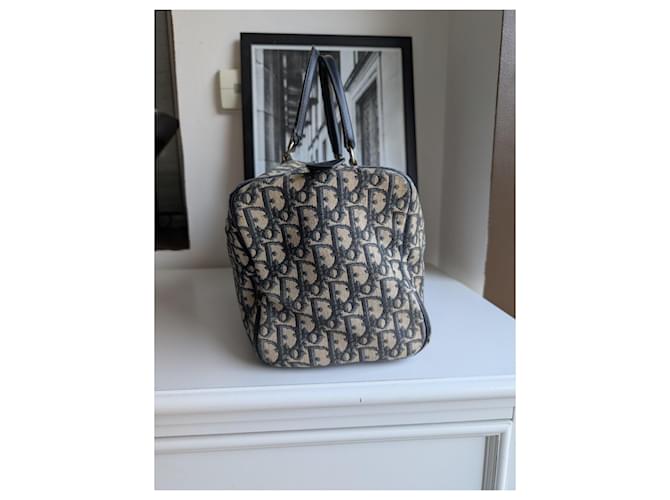 Borsa da Bowling Dior Monogram Marrone Blu scuro - vista 4