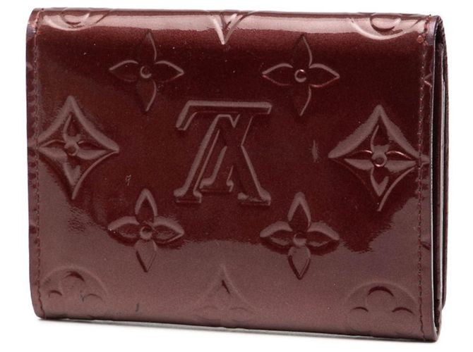 Louis Vuitton Monogram Vernis Envelope Card Case Red Purple - view 2
