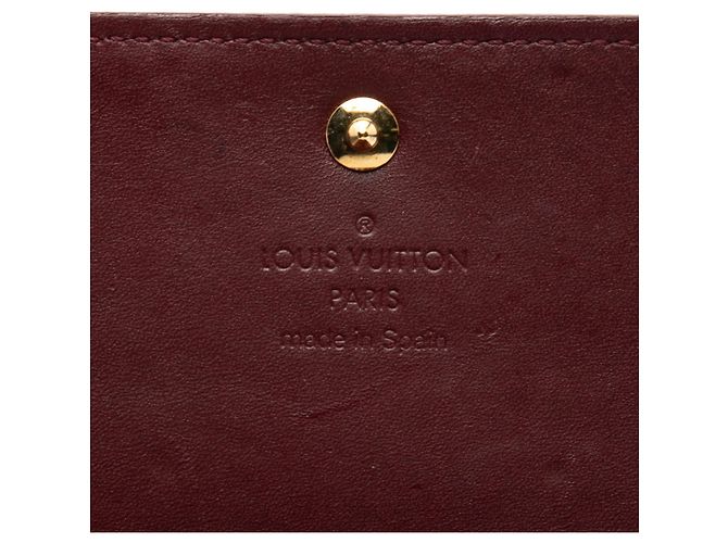 Louis Vuitton Monogram Vernis Envelope Card Case Red Purple - view 5