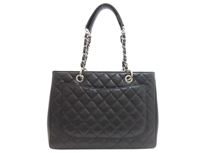 Chanel Matelassé Tote Bag mit silberner Hardware Schwarz - Ansicht 2