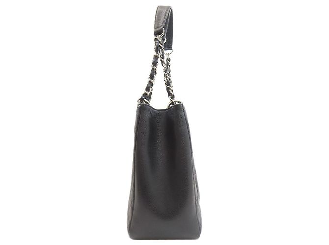 Chanel Matelassé Tote Bag mit silberner Hardware Schwarz - Ansicht 3