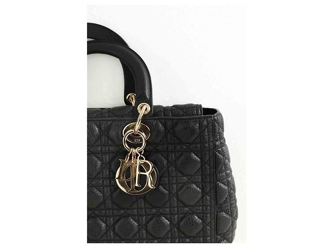 Borsa Lady Dior in pelle nera Nero - vista 2