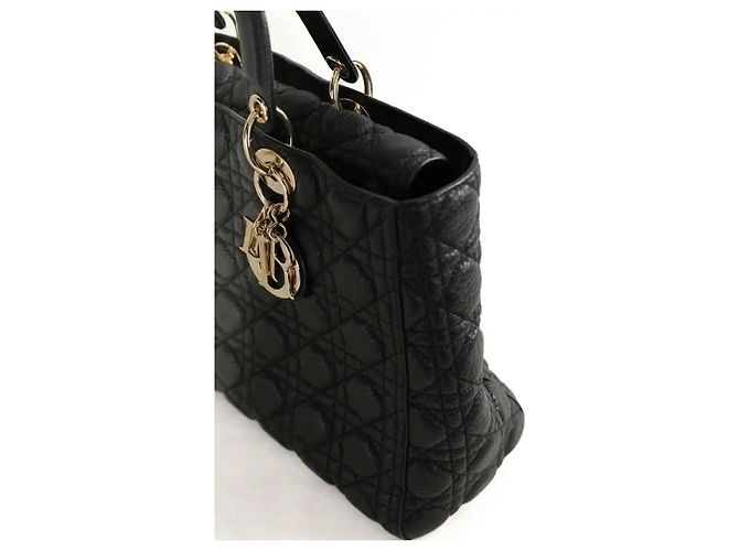 Borsa Lady Dior in pelle nera Nero - vista 3