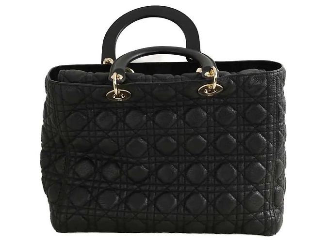 Borsa Lady Dior in pelle nera Nero - vista 4