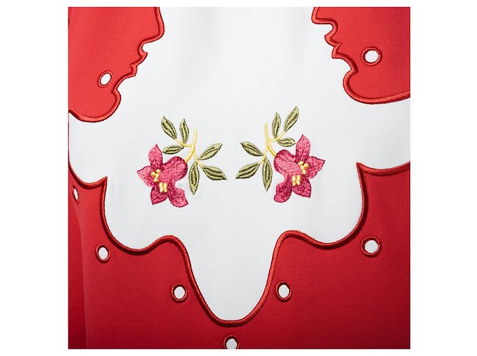 Autre Marque Rotes Mini-Kleid von Vivetta mit Dekorativen Details - Ansicht 10